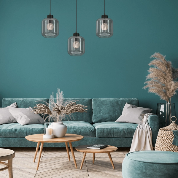 Lampa wisząca Sombra MLP8374 3-płomienna przydymiona czarna