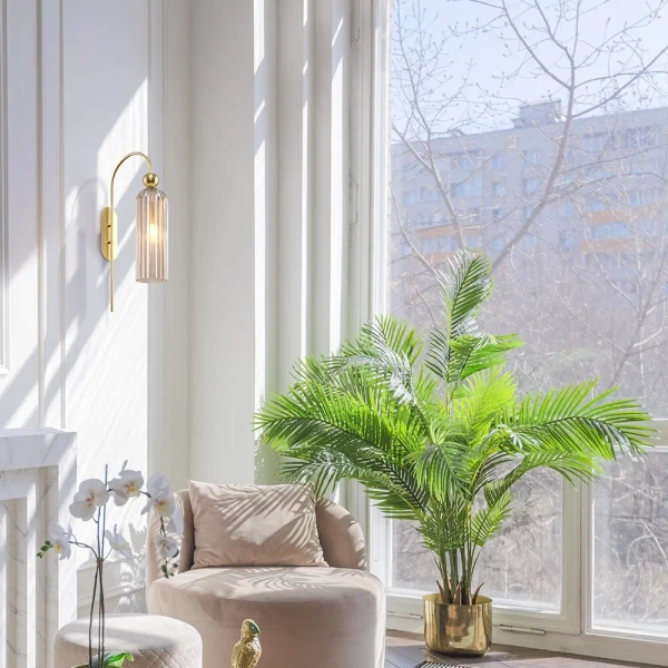 Lampa ścienna do salonu Antic MOD302WL-01CG Maytoni szklana mosiądz złota