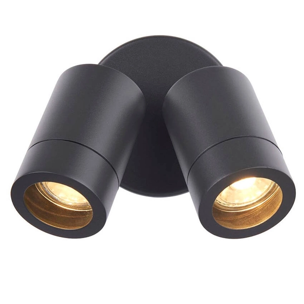 Podwójna lampa ścienna na taras Palin 78417 tubki IP44 antracyt