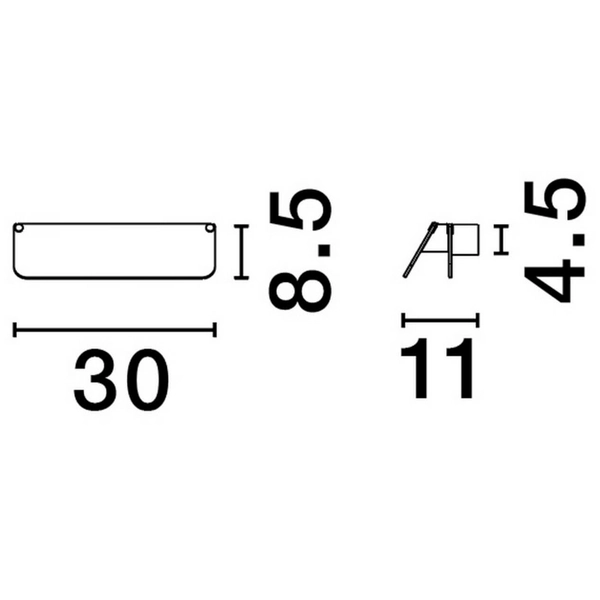 Kinkiet ścienny ROCA LE44231 LED 7W 3000K do gabinetu czarny złoty