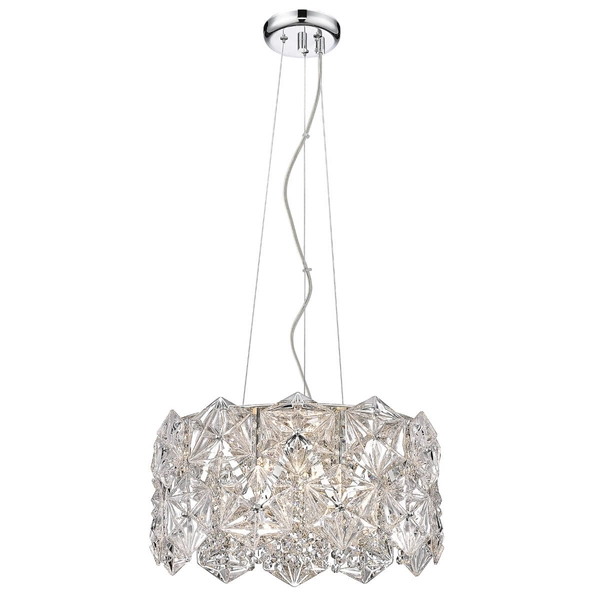 Kryształowa lampa wisząca Davi P0534-05C-F4AC Zumaline szklana chrom