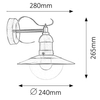 Rustykalna LAMPA elewacyjna OSLO 8270 Rabalux zewnętrzna OPRAWA ogrodowa kinkiet IP44 stal nierdzewna przezroczysty