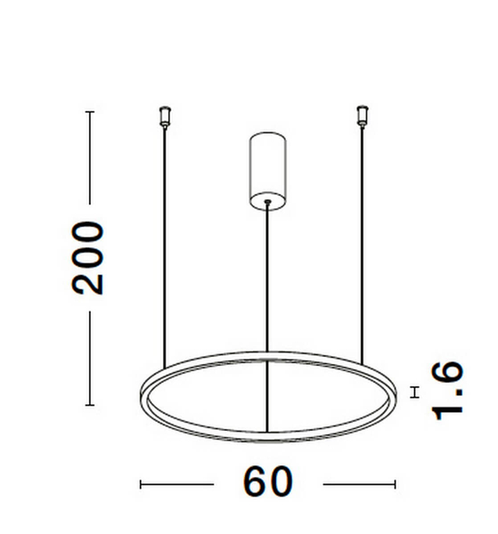 Minimalistyczna lampa wisząca TOLUCA LE42780 LED 36W 3000K czarna