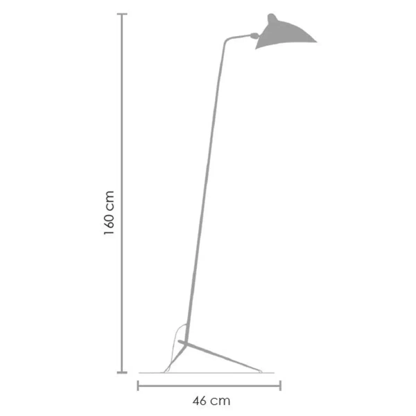 Loftowa lampa podłogowa Crane ST-F8701 Step metalowa czarna