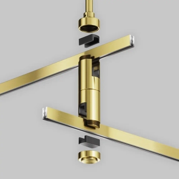 Podwójny uchwyt sufitowy magnetyczny Flarity TRA158C-D1-BS mosiądz