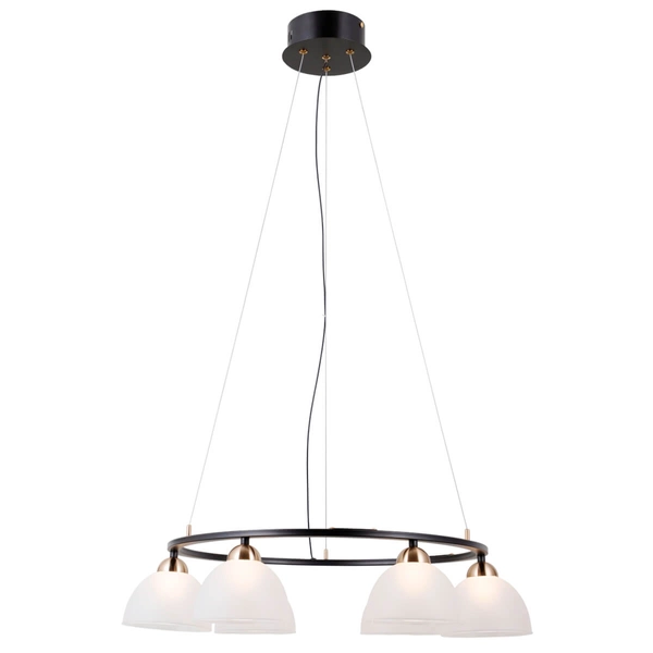 Ledowa lampa wisząca Montiela PND-34374-6-BK 180W 3000K czarny biały złoty