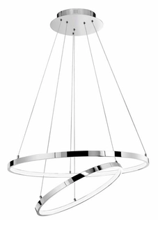 Sypialniana lampa wisząca Lobos nad łóżko LED 75W 3000K srebrna