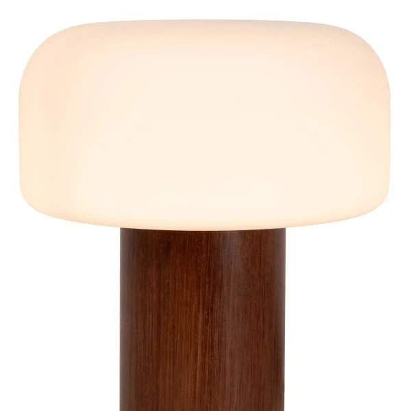 Stołowa lampa grzybek Kenan 10526/01/70 do sypialni drewniana biała