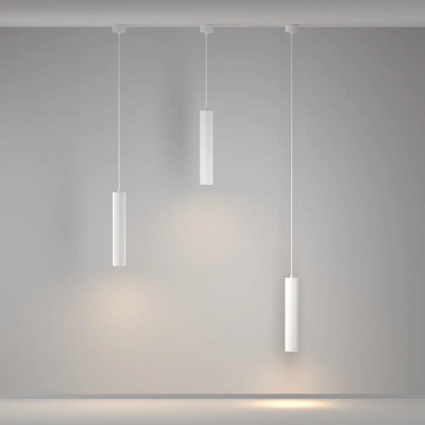 Minimalistyczna sufitowa lampa Calipso P106PL-01-GU10-W tuba biała