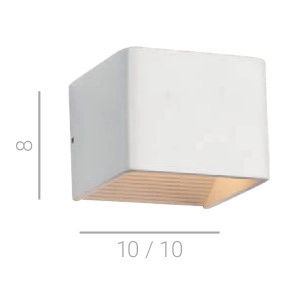 Kinkiet LAMPA ścienna OWEN MB13006051-6C Italux metalowa OPRAWA downlight LED 6W 3000K kostka cube biała