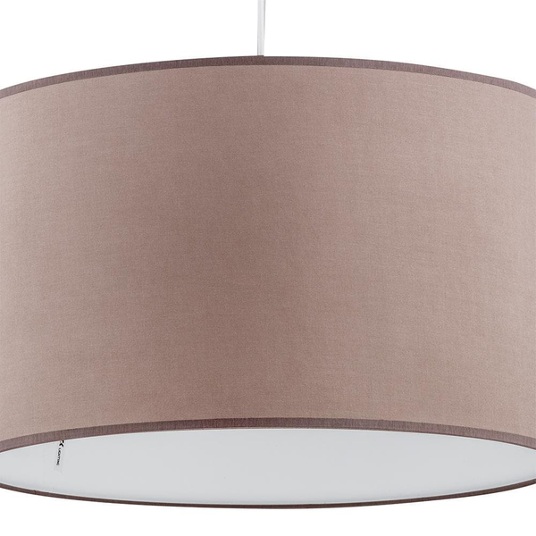 Okrągła lampa wisząca do sypialni Rondo 3466 TK Lighting tkanina cappuccino