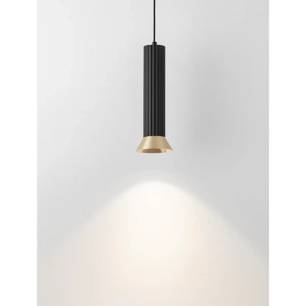 Metalowa wisząca lampa MARENZO LE45600 nad stół czarna złota