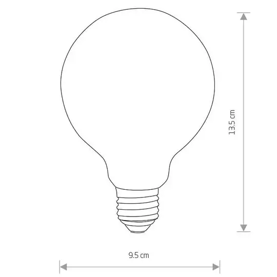 Kulista żarówka 9177 Nowodvorski LED E27 8W 3000K 840lm szkło biały