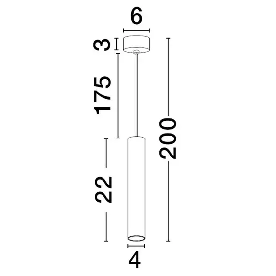 Nowoczesny sopel wiszący do kuchni VALLERO LE45631 czarny