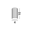Sufitowa lampa ryflowana SELMORA czarna LE45637 1xGU10 tuba downlight