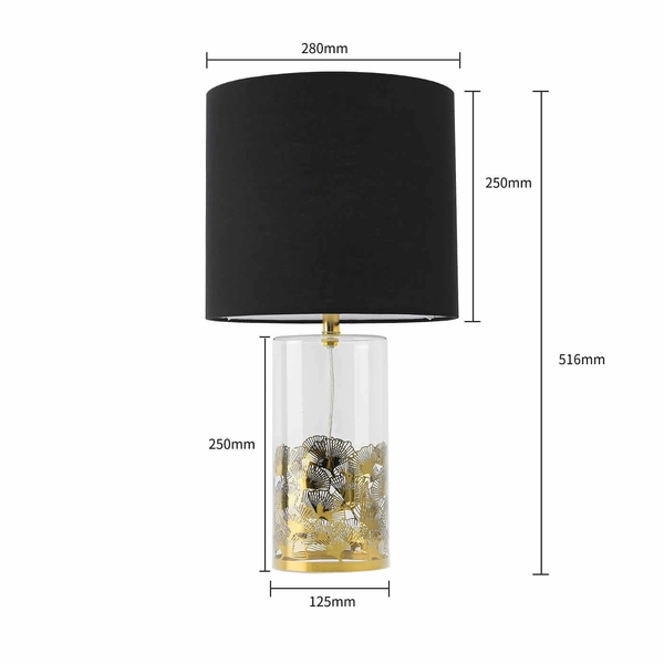 Stołowa lampa dekoracyjna Sunflower LP-818/1T BK czarny złoty