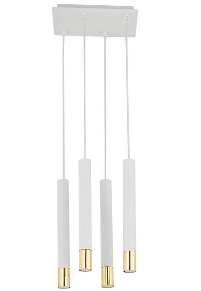 Sypialniana lampa wisząca Sopel Grand 33389 metalowe białe złote