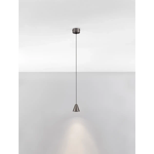 Metalowa lampa wisząca GRONVILO LE45439 LED 5W 3000K stożek czarny