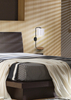 Kinkiet lampa ścienna ALPINE 21-76694 abażurowa z półką czarna biała drewno