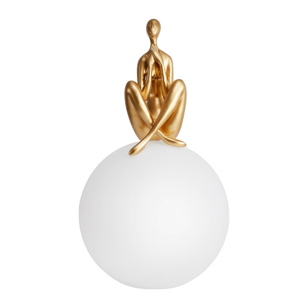 Stołowa lampka do sypialni WOMEN ST-6022-C gold Step okrągła kulista biała złota