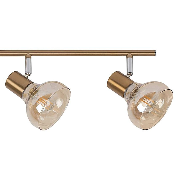 LAMPA sufitowa HOLLY 5550 Rabalux regulowana OPRAWA szklane reflektorki złote bursztynowe