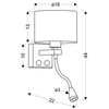 Lampa ścienna POLO 21-75383 abażurowa LED 2W 3200K do czytania biała szara