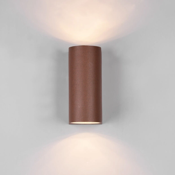 Elewacyjna lampa ścienna ORVIE DL224204260 góra-dół IP44 rdzawa