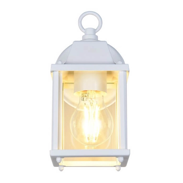 Metalowa lampa ścienna na taras MIRANDE 262260131 IP23 biała