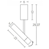 Punktowa sufitowa lampa 22028 LED 4W 3000K do jadalni czarny złoty