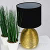 Ceramiczna LAMPA stołowa OSCAR 107068 Markslojd abażurowa LAMPKA stojąca złota czarna