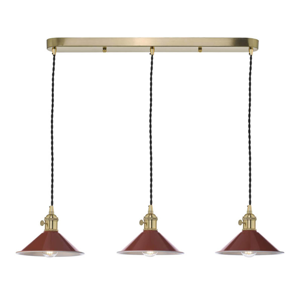 Lampa wisząca do kuchni Hadano HAD3640-08 Dar Lighting brązowa mosiądz