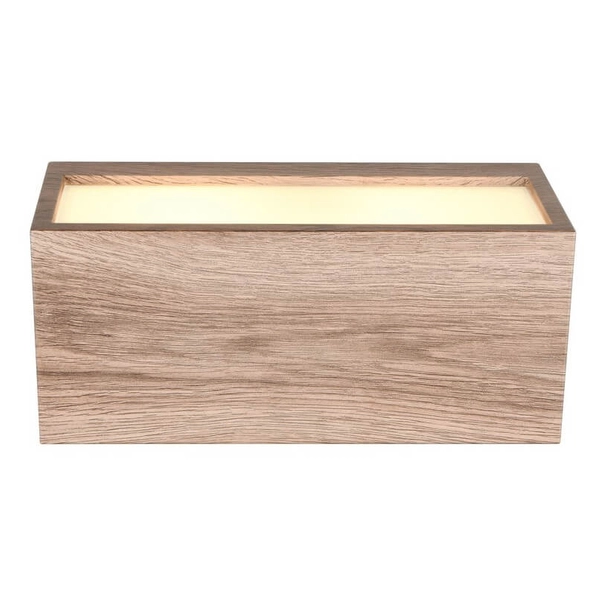 Tarasowa lampa ścienna Mayenne 218560235 IP44 kostka prostokąt drewniana outlet