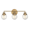 Potrójna lampa ścienna Poppy QN-POPPY3-HB-BATH do łazienki IP44 mosiądz