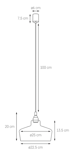 Wisząca LAMPA skandynawska LONGIS 10873105 Kaspa loftowa OPRAWA szklany ZWIS okrągły złoty przezroczysty czarny