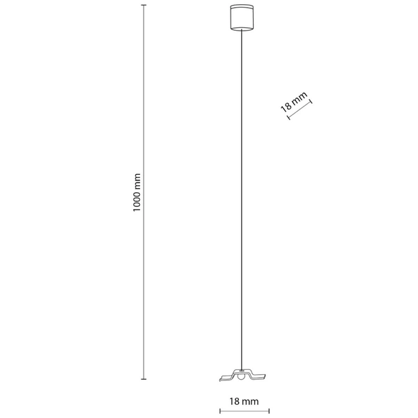 Zestaw podwieszający do 1-fazowych szyn Tracer 3012 Zumaline czarny