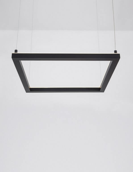 Kwadratowa lampa wisząca Jaen ramka square LED 30W 3000K czarna