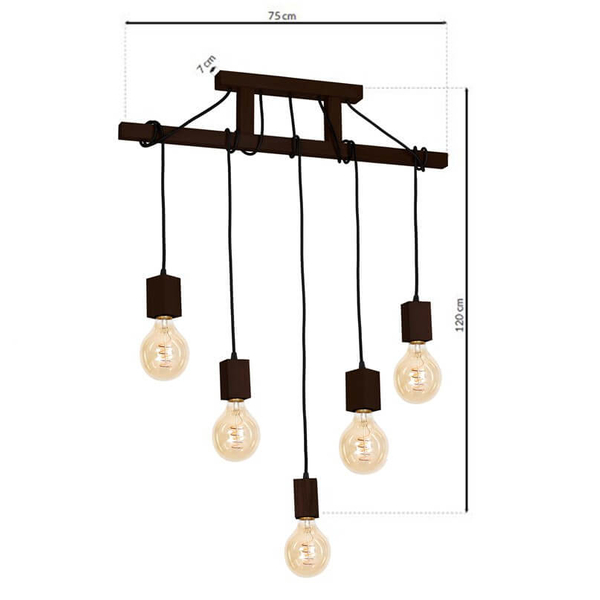 Kuchenna lampa zwisająca Jack MLP4361 Milagro zwis drewniana