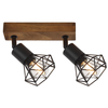 Metalowa lampa sufitowa Zeus 3138 czarne reflektorki na belce do kuchni
