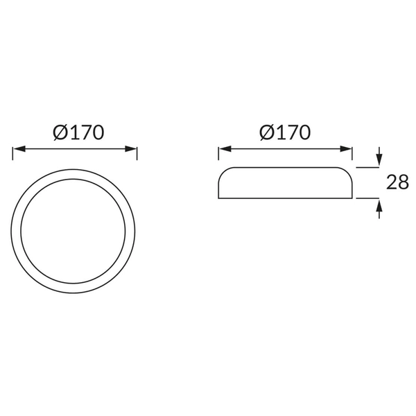 Okrągły plafon Nestia 4383 Ideus LED 14W 4400K regulowany biały