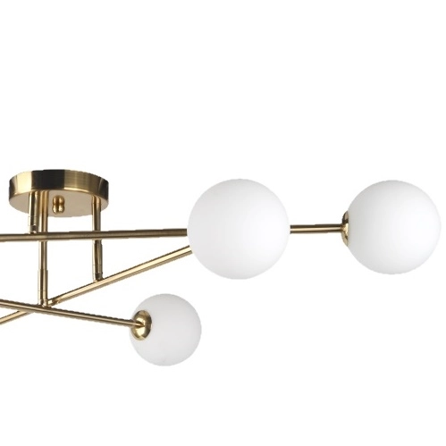 Loftowa lampa sufitowa Dorado LP-002/6C szklane kule molekuły złote białe