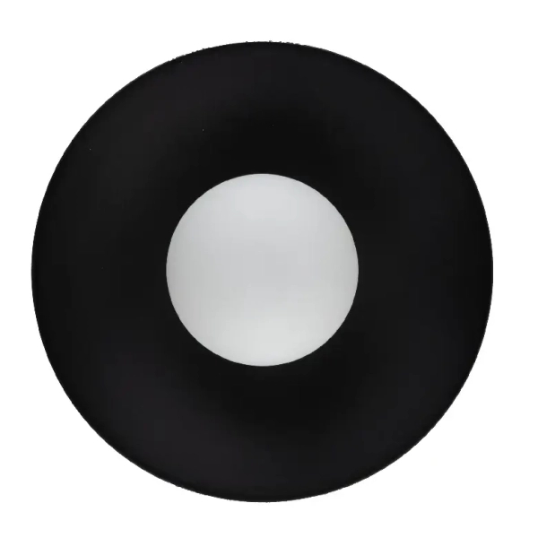 Lampa ścienna do jadalni Slate 10934 mleczna kula tarcza czarny