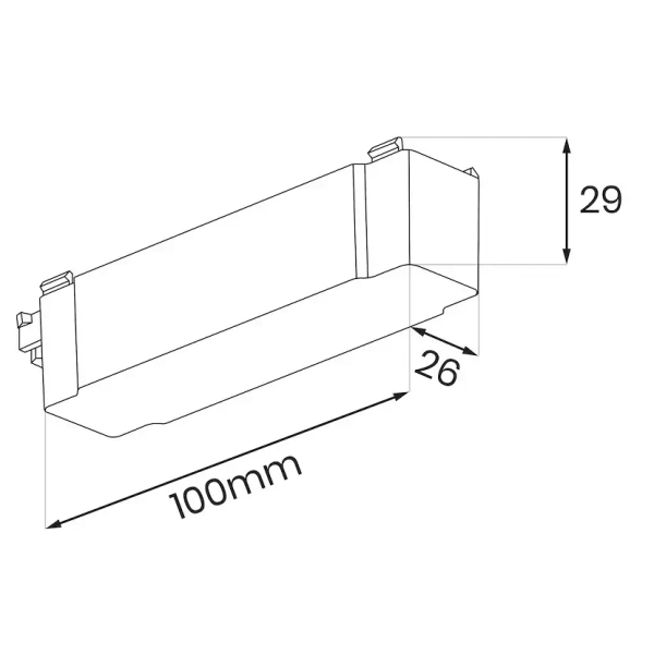 Schowek na kable do szynoprzewodów Slim Magnetic ML2231 czarny
