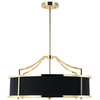 LAMPA wisząca Stanza Gold Nero M Orlicki Design okrągła OPRAWA w stylu klasycznym abażurowa czarna złota