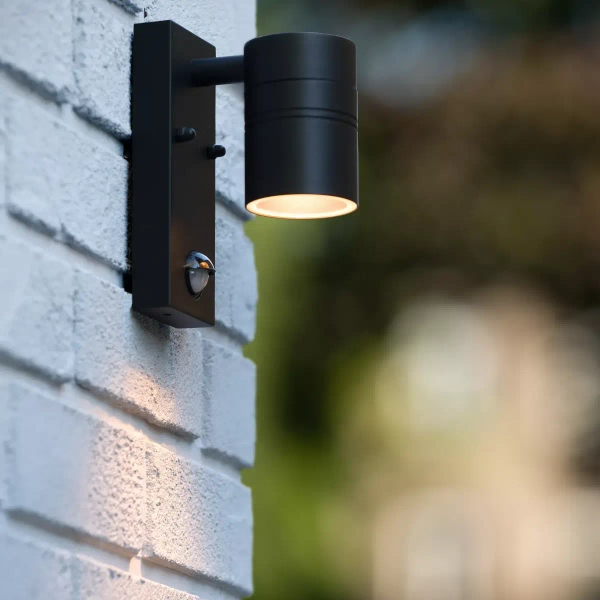 Lampa ścienna balkonowa ARNE-LED 14866/05/30 Lucide IP44 tubka czarna