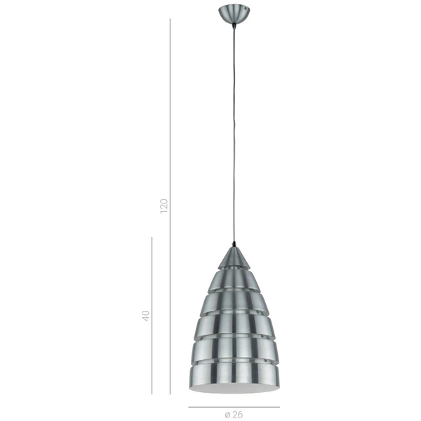 LAMPA wisząca CLIO MDE 135/1 CLI Italux metalowa OPRAWA zwis stożek satyna