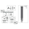 Wisząca lampa loftowa Sura 5123 Shilo tuby metalowe czarne