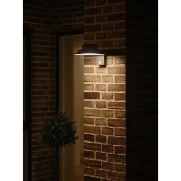 Elewacyjny kinkiet czujnik Justina 2418071050 LED 5W 3000K IP44 antracyt
