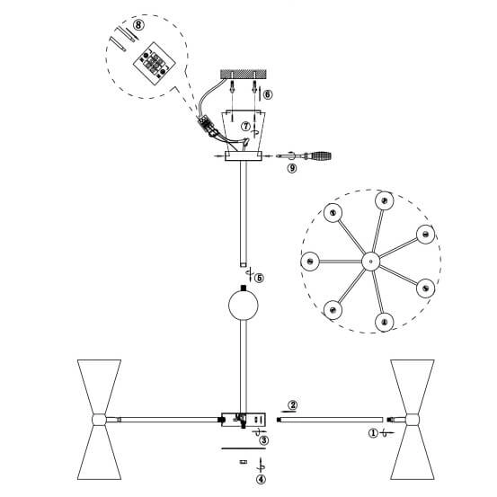 Loftowa LAMPA sufitowa VESPER MOD108PL-14WG Maytoni metalowa OPRAWA plafon industrialny biały