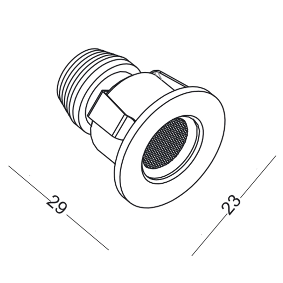 Oczko okrągłe sufitowe POINT 2880A1201 LED 1W 4000K srebrny