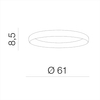 Lampa z pilotem sufitowa Antonio AZ5073 LED 50W 3000-6500K ring złota